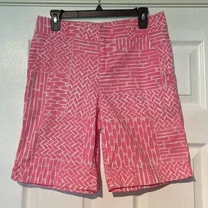 Pink Label Lilly Pulitzer pink and white resort fit shorts size 6